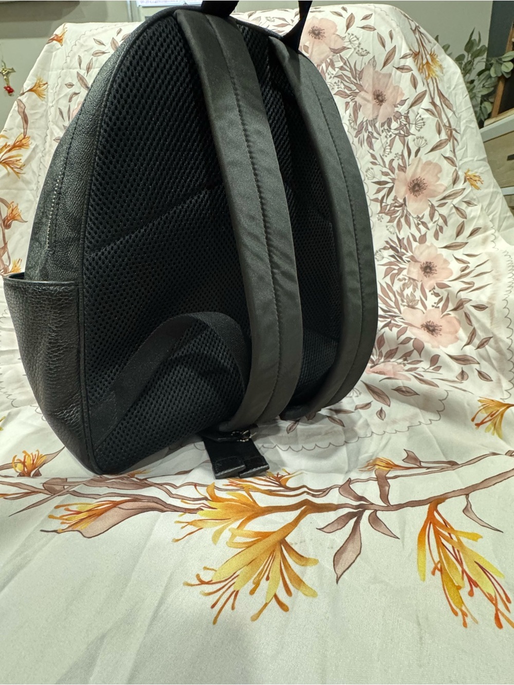 Coach Black Signature Logo Backpack - Picture 4 of 12